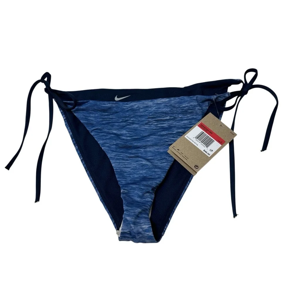 Nike Swim String Bikini Bottom Swimsuit Move to Zero Women's Size L NWT